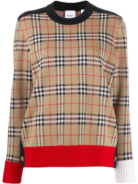 burberry womens sweaters|burberry della check sleeveless jumper.